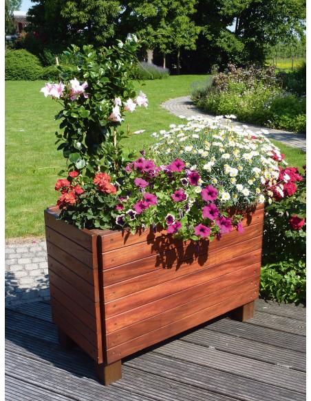bloembak in horizontale planken-Advance Greenshop