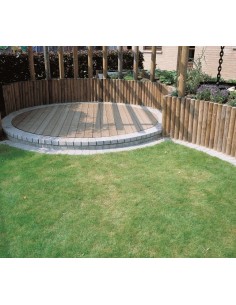 Grenen Terras Rond Dia.2m