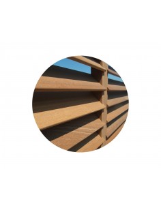 Clôture en bois: Panneau tropical. 2