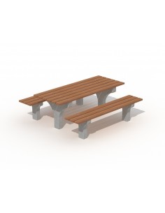 Tafel beton voet hardhout - Advance Greenshop