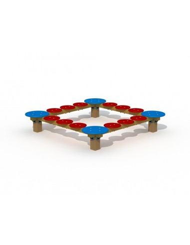 Banc de conte aux formes anguleuses