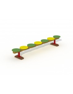 Banc de conte de fées à 7 places | Mélèze et bois dur 2,46 m