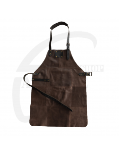 Lederen schort OUTR kopen | BBQ schort leer 2