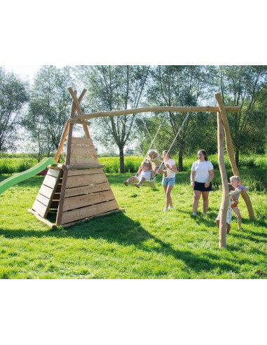 Tipi avec balancoire double