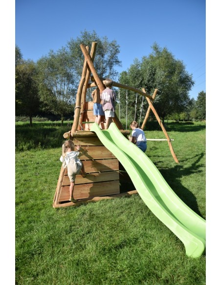 Tipi speeltoestel met dubbele schommel