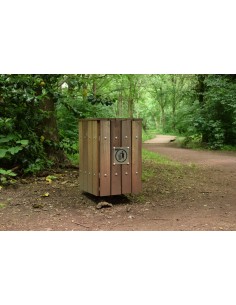 Afvalbak Calipso padouk om in te betoneren - Advance Greenshop 2
