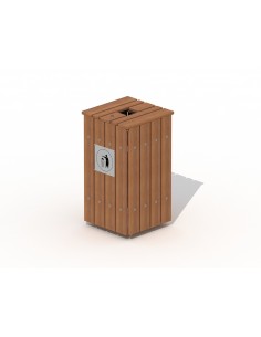 Bac à déchets Calipso - Autoportant, Padouk | Advance Greenshop