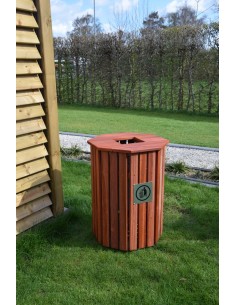 Afvalbak Clipo met Deksel - Ideaal voor parken, scholen, sportvelden