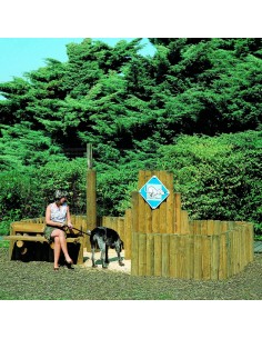 Toilettes pour chiens RNG | Espace durable pour chiens en bois imprégné