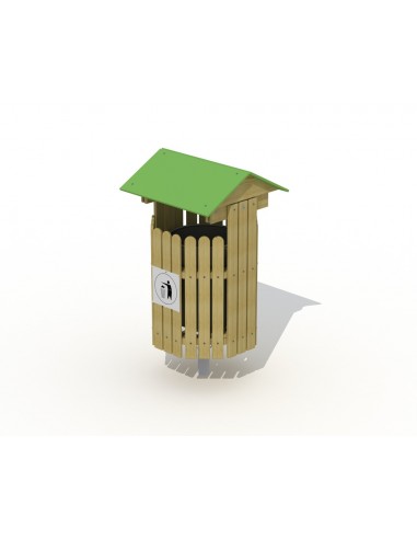 Poubelle Plano avec toit - sur pied -...