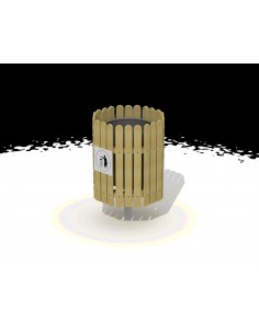 Poubelle Plano sans toit | Pin 45 L sur pied