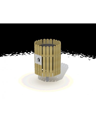 Plano afvalbak zonder dak - op paal -...