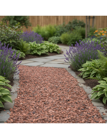 Schiste rouge dans une allée de jardin - Advance Greenshop