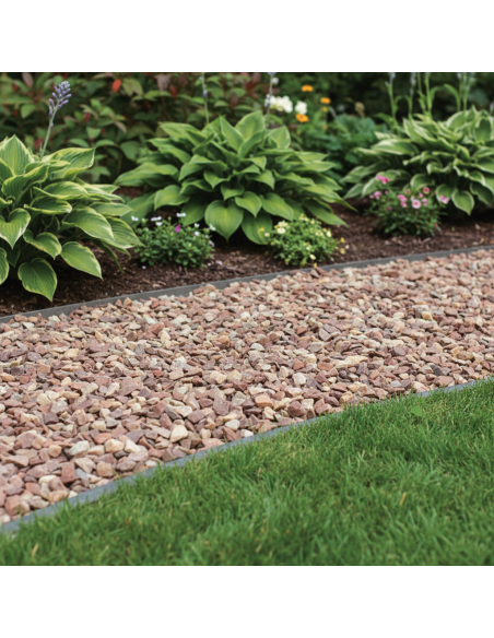 Vigne rood 6/10 mm in een border - Advance Greenshop