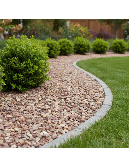 Vigne rood 6/10 mm in een border - Advance Greenshop