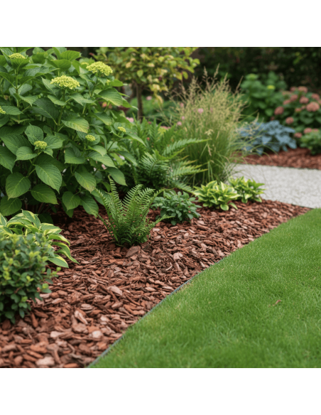 Decoratieve Résineux (Franse Schors)  in een border | Advance Greenshop