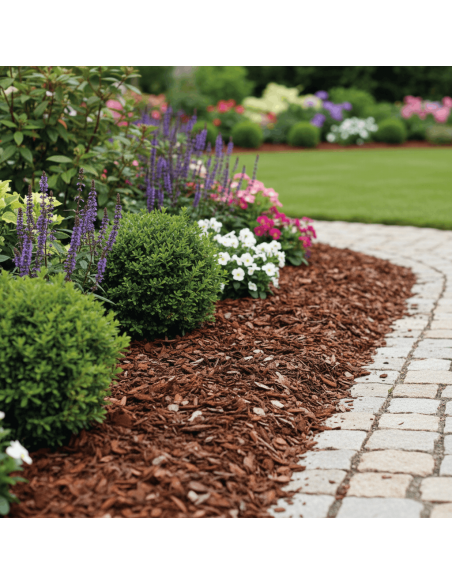 Pinus maritima in een border | Advance Greenshop