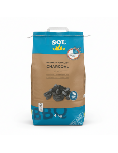 SOL Premium Houtskool 4kg - Duurzaam & Efficiënt BBQ'en
