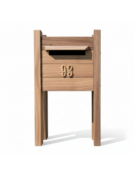 Houten brievenbus Mercurius