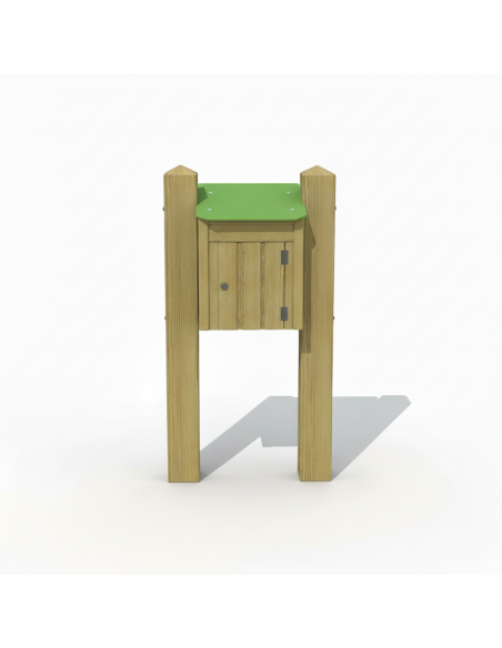 Houten brievenbus Mars