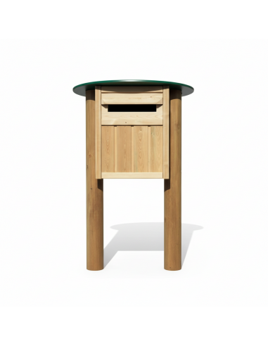 Houten brievenbus Neptunus