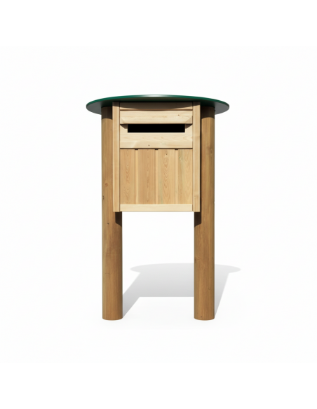 Houten brievenbus Neptunus