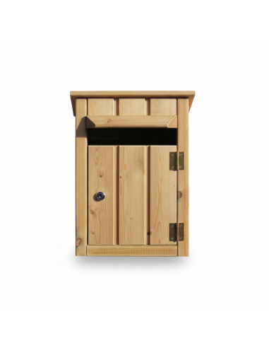 Houten brievenbus Pluto