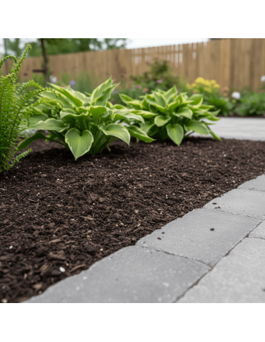 Champost / champignoncompost in een border | Advance Greenshop