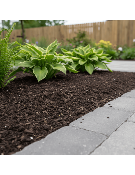 Champost / champignoncompost in een border | Advance Greenshop