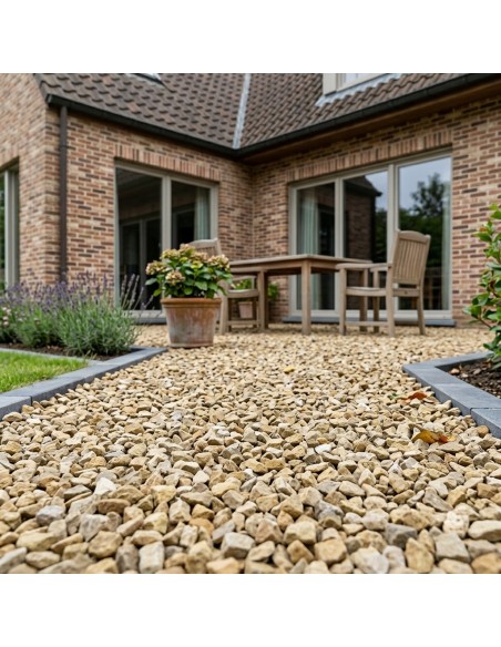 Terras aangelegd met Gele Jura| Advance Greenshop