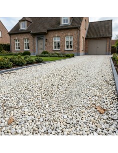 Gravier décoratif « Glacier White » en vrac | Gravier blanc Belgique 2
