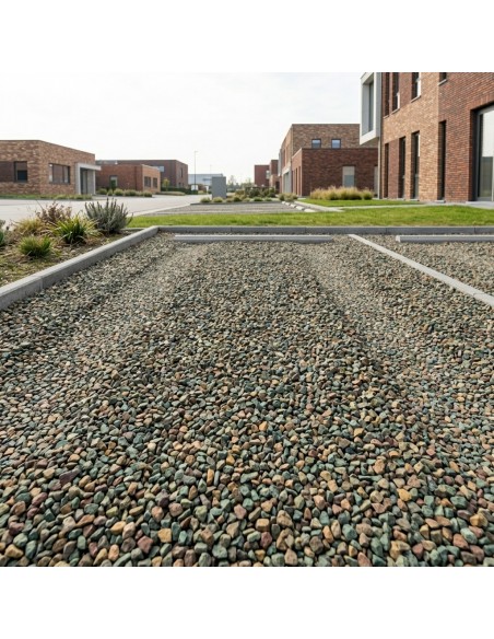 Grauwacke Siergrind gebruikt voor aanleg van een parking | Advance Greenshop