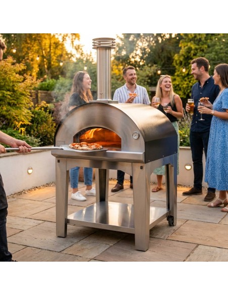 Pizza bakken op een tuinfeest met de Antonio pro XL pizza oven - Advance Greenshop