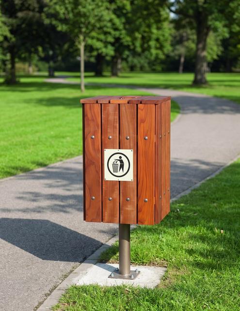Afvalbak Calipso padouk om in te betoneren