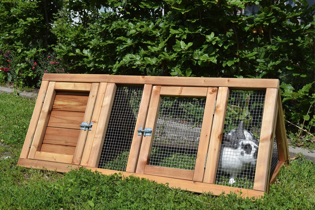Houten Konijnenren 120x50x45 cm | Verplaatsbare Buitenren