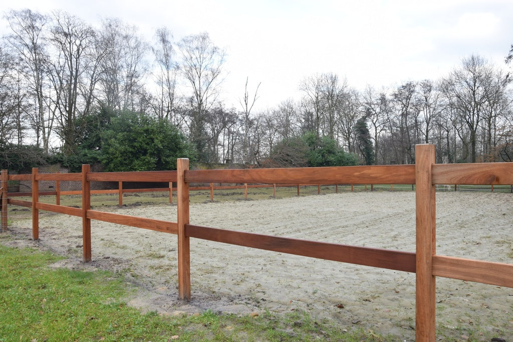 Ranch Omheining Okan Hardhout - Luxe Houten Paardenomheining