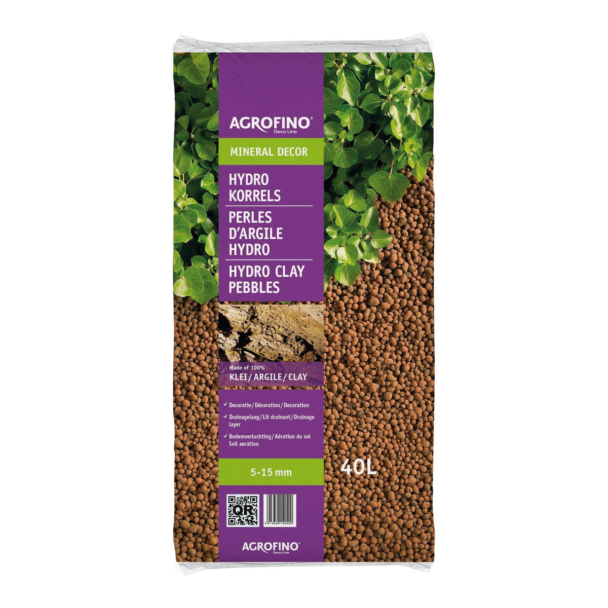 Agrofino Hydrokorrels Mineral Decor 5/15 mm (40 l)