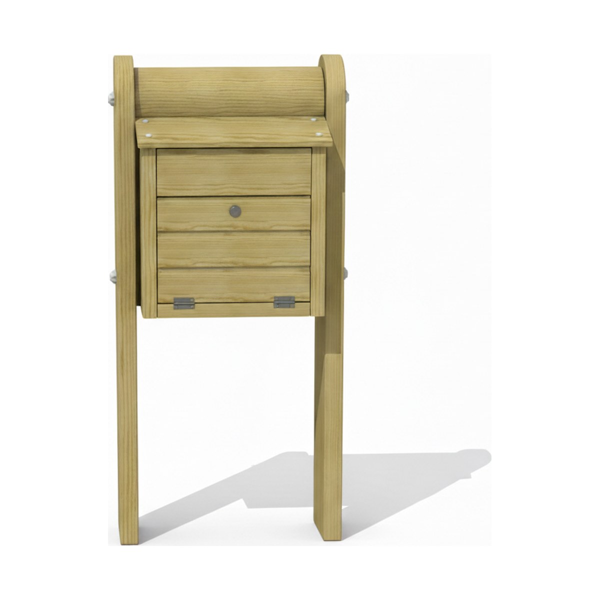 Houten brievenbus Jupiter