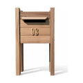 Houten brievenbus Mercurius