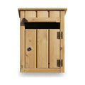 Houten brievenbus Pluto