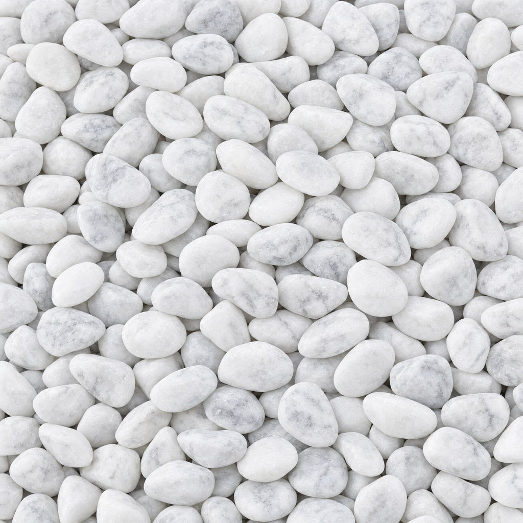Galets de marbre blanc de Carrare 15/25 mm