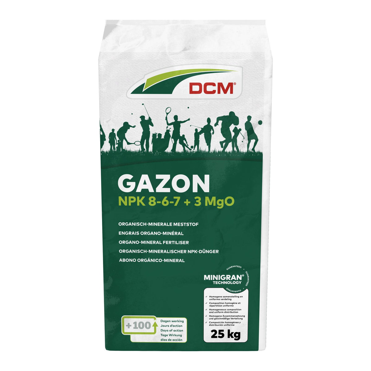 DCM Gazon gazonmeststof 8-6-7 – 100 dagen (25 kg)