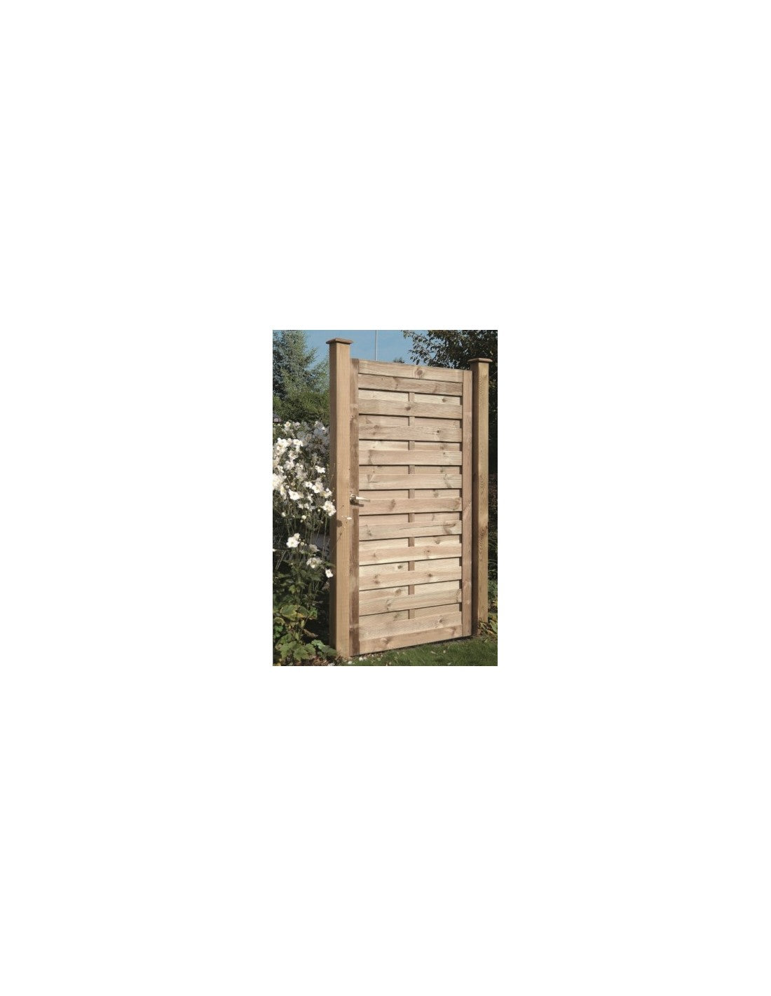 Grenen tuinpoort Reliëf