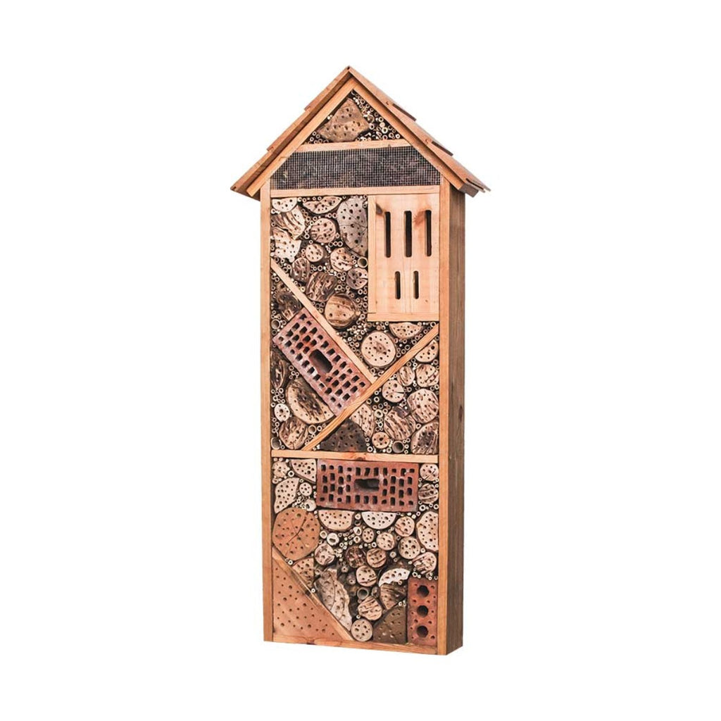 Insectenhotel staand, groot model, productfoto op witte achtergrond