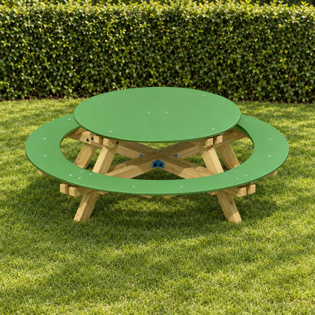 Table de pique-nique ronde pour enfants