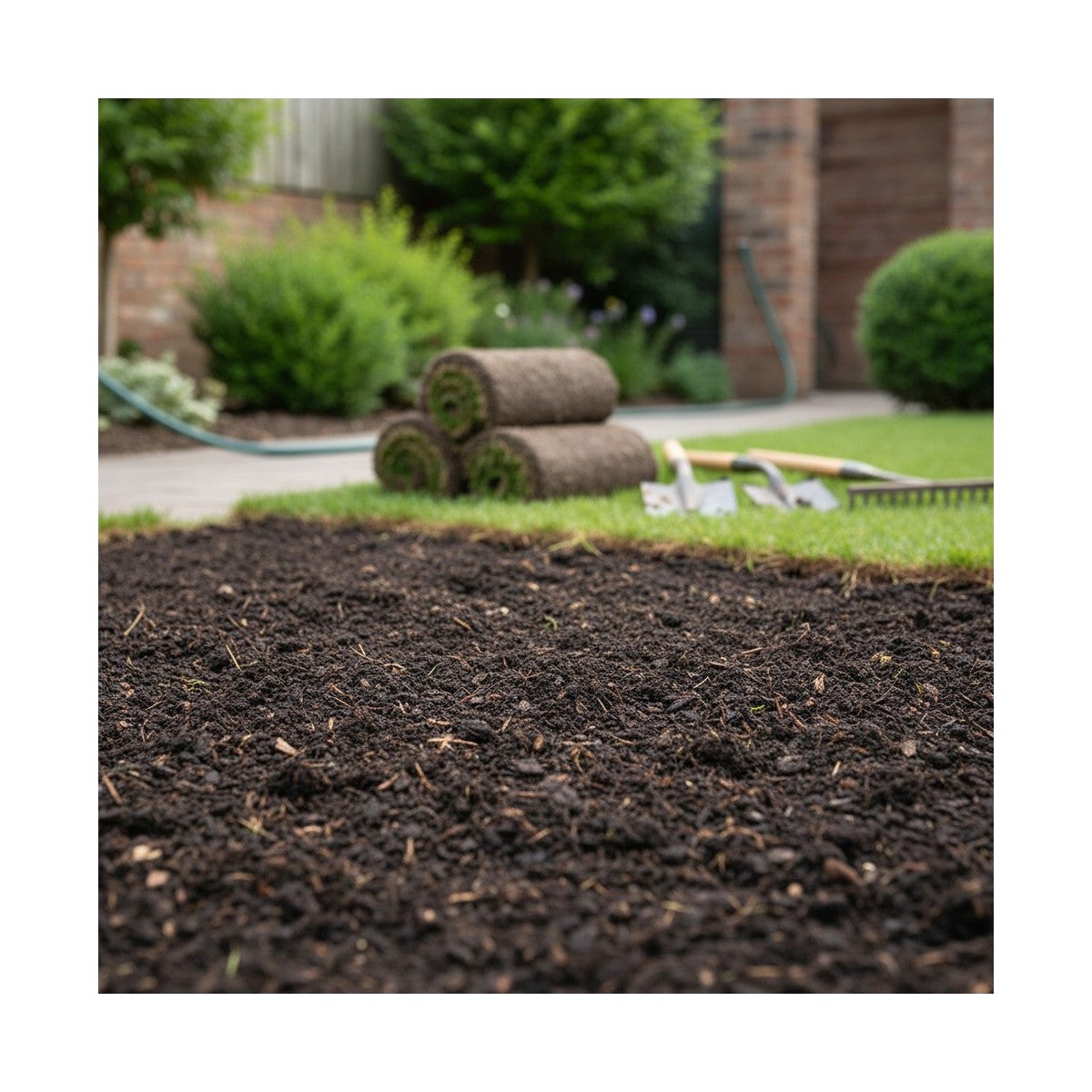 Mengcompost voor gazon