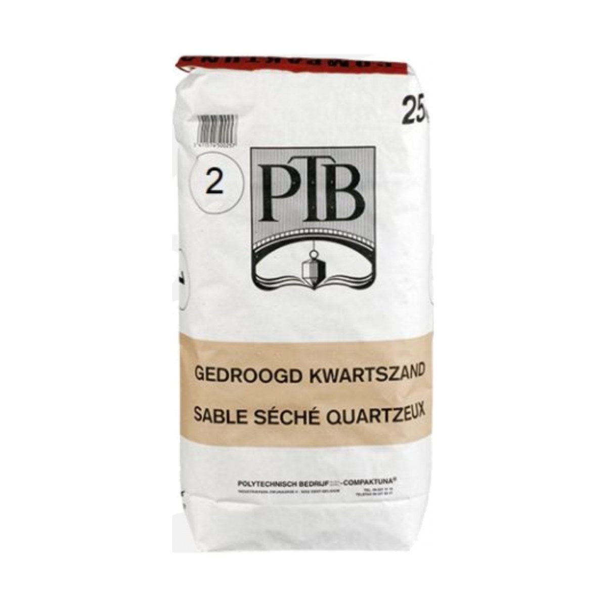 Onkruidwerend voegzand (kwartszand) Compaktuna 25KG wit - TYPE 2