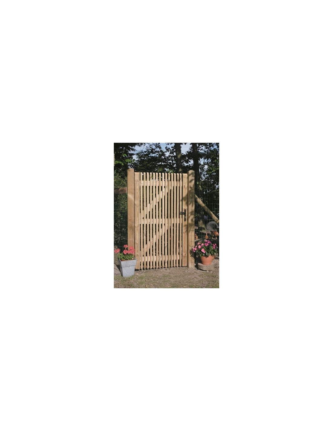Grenen tuinpoort Patio verticaal