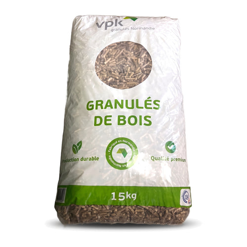 Granulés de bois DINplus A1, sac de 15 kg