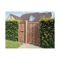 Houten tuinpoort Deluxe verticaal - Padouk